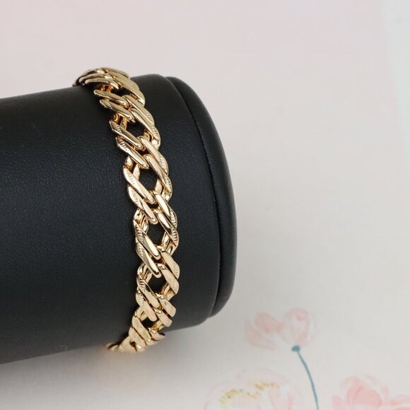 "Elegant Gold Plated Rose Gold Chain Link Bracelet for Women, XPBL1087 - Picture 10 of 12